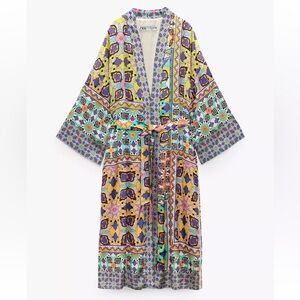 Zara Silk Kimono Robe - M